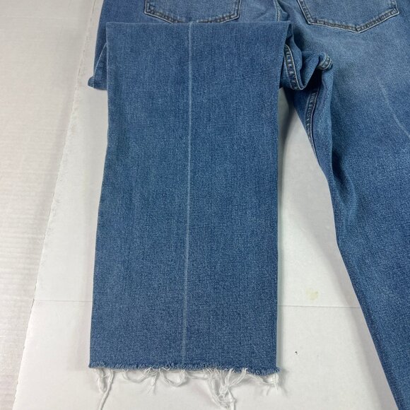 Abercrombie Fitch Jeans Womens 39x28* High Rise Ankle Straight Blue Denim Tag 35 - Picture 11 of 16